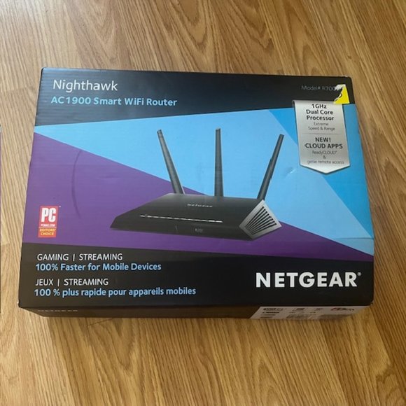 Netgear Nighthawk AC1900 Smart Wifi Router R7000 Wireless Router - Picture 3 of 4
